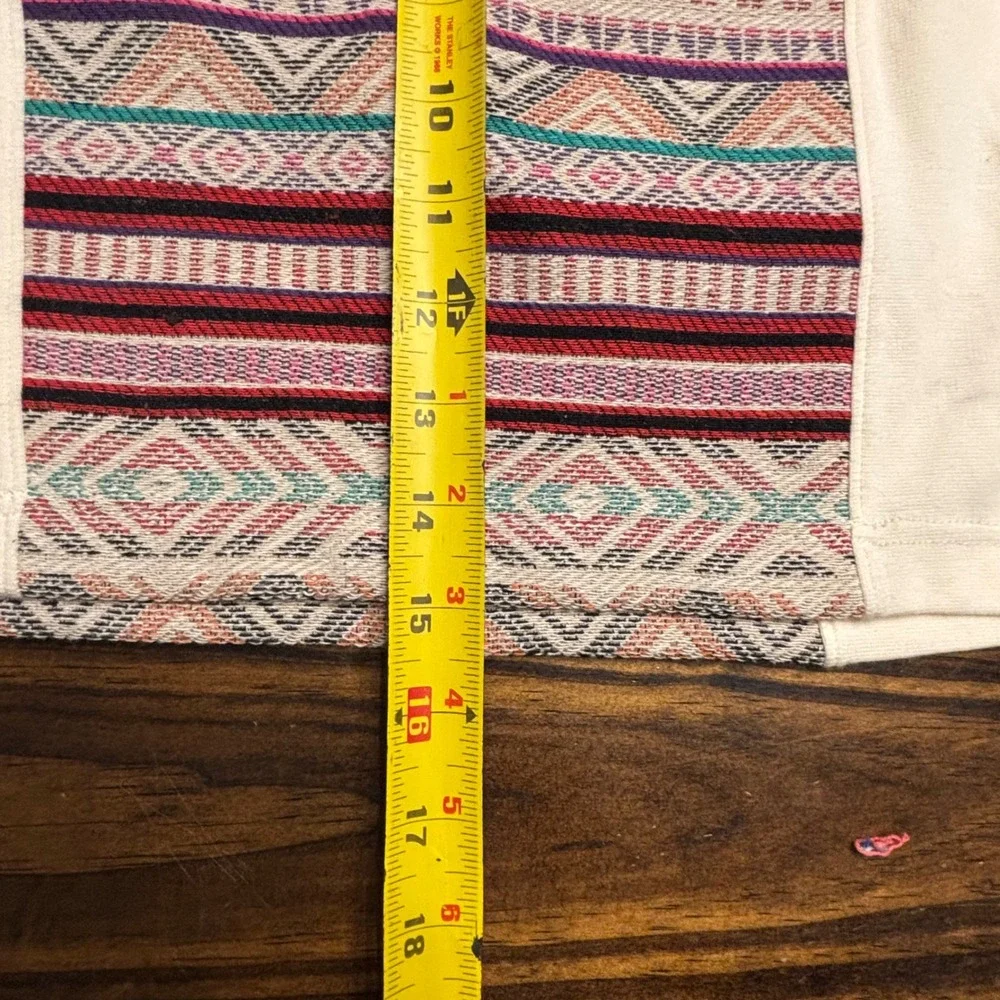 American Eagle Southwestern Tapestry Mini Skirt Size 0 Cream Knit Boho Aztec New